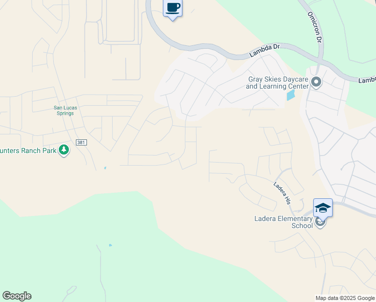map of restaurants, bars, coffee shops, grocery stores, and more near 15206-15328 Lambda Drive in San Antonio