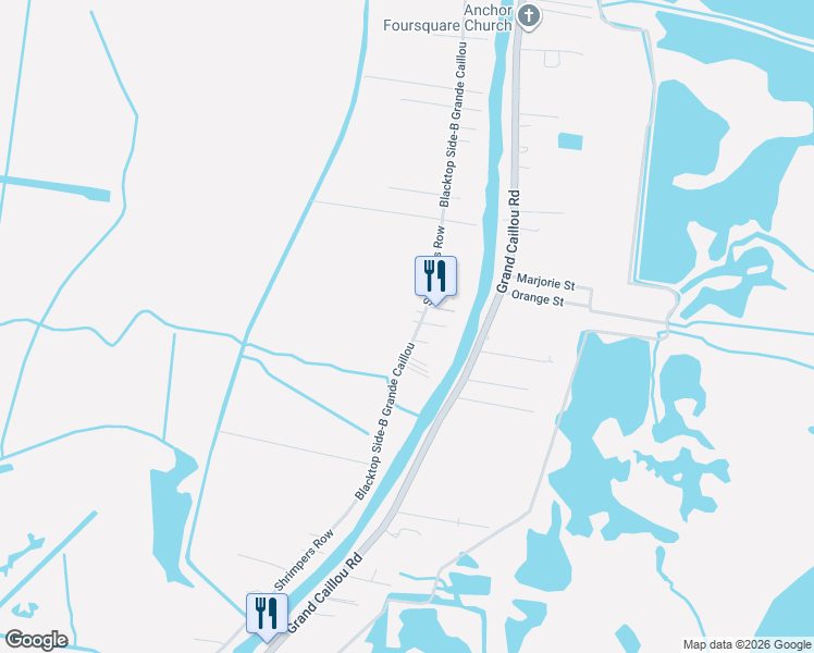 map of restaurants, bars, coffee shops, grocery stores, and more near 7034 Shrimpers Row in Dulac