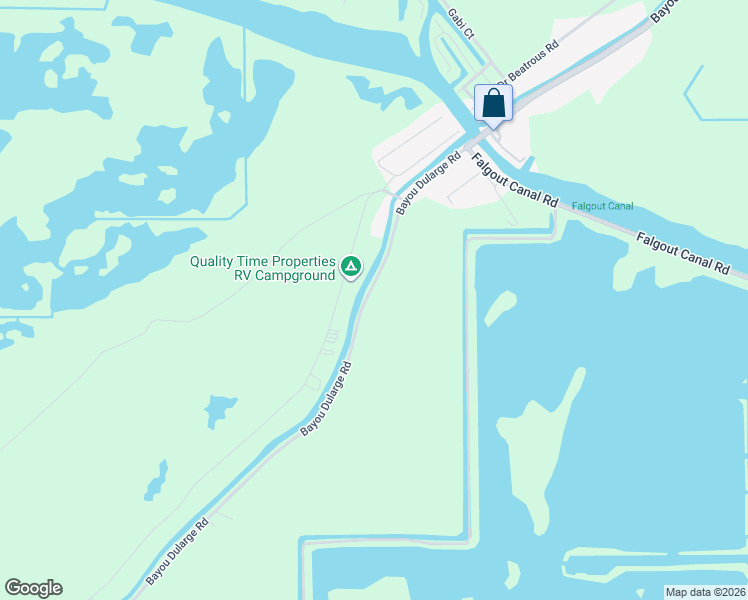 map of restaurants, bars, coffee shops, grocery stores, and more near 2053 Bayou Dularge Road in Terrebonne Parish