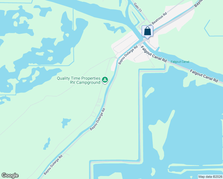 map of restaurants, bars, coffee shops, grocery stores, and more near 2053 Bayou Dularge Road in Terrebonne Parish