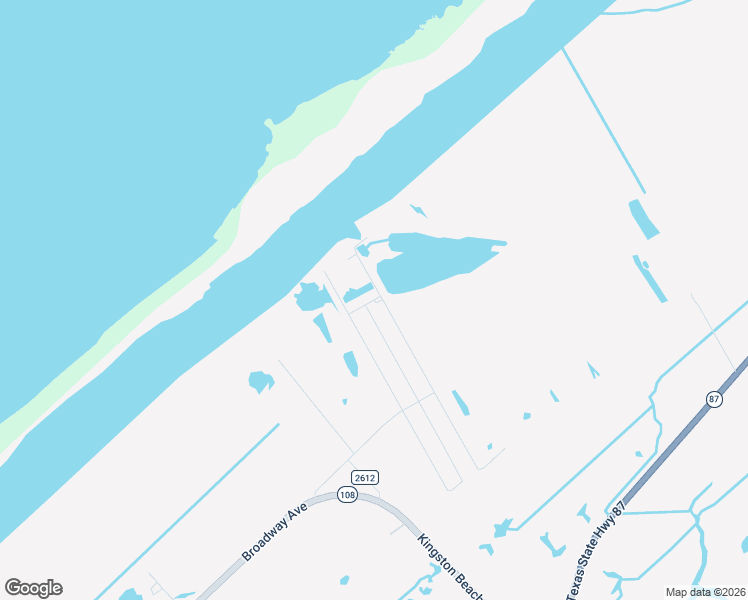 map of restaurants, bars, coffee shops, grocery stores, and more near 3308 Marlin Drive in Bolivar Peninsula