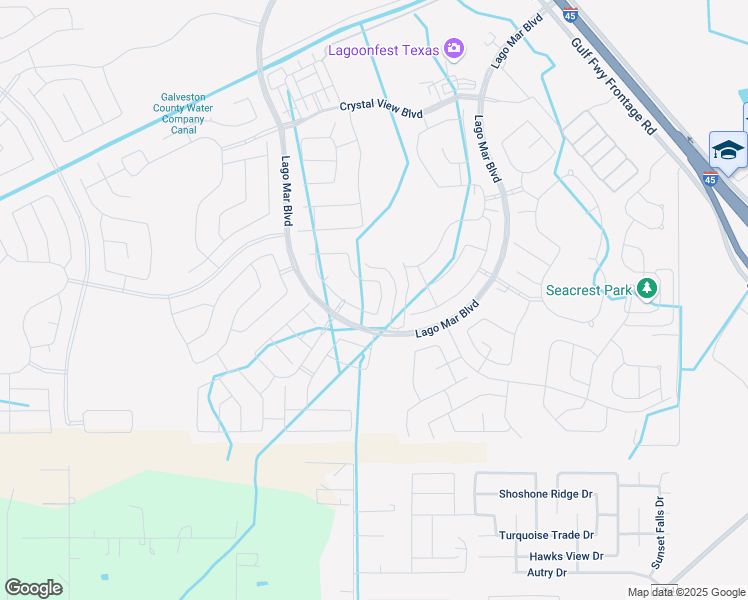 map of restaurants, bars, coffee shops, grocery stores, and more near 2617 Vanilla Sky Lane in La Marque