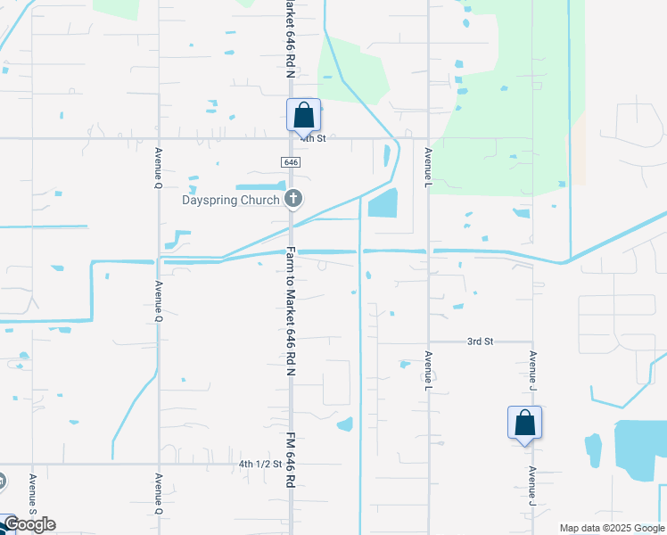 map of restaurants, bars, coffee shops, grocery stores, and more near 2511 Farm to Market Road 646 in Santa Fe