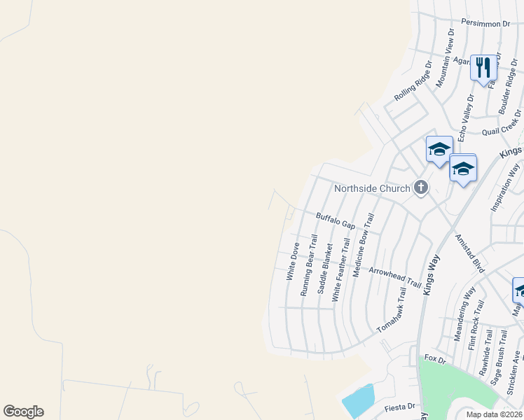 map of restaurants, bars, coffee shops, grocery stores, and more near 1014 Buffalo Gap in Del Rio