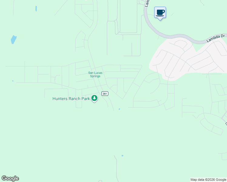 map of restaurants, bars, coffee shops, grocery stores, and more near 14340 Lambda Drive in San Antonio