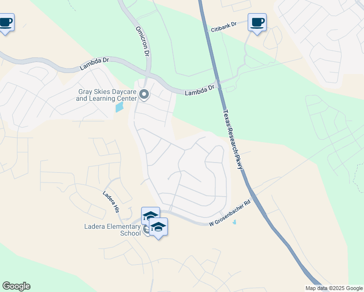 map of restaurants, bars, coffee shops, grocery stores, and more near 14511 Running Wolf in San Antonio