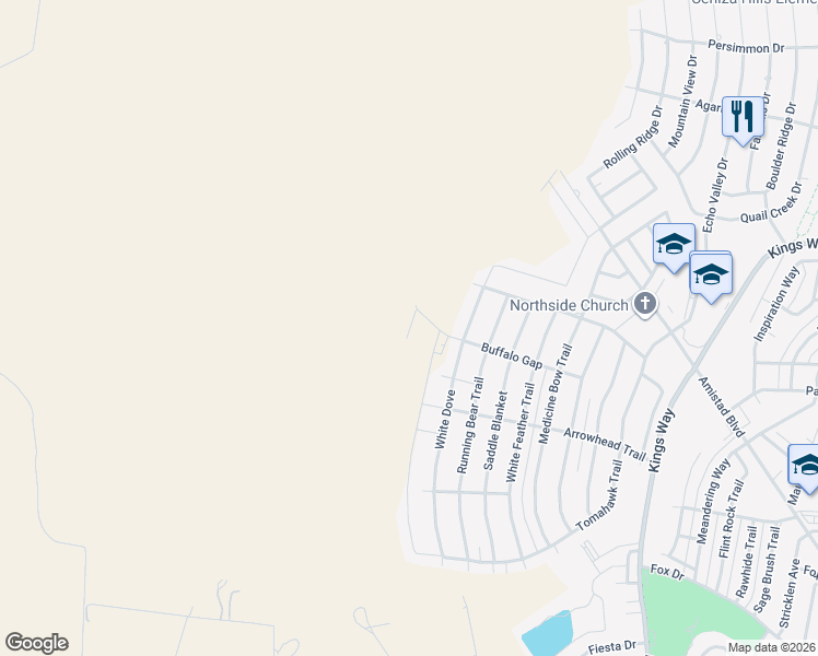 map of restaurants, bars, coffee shops, grocery stores, and more near 1005 Buffalo Gap in Del Rio