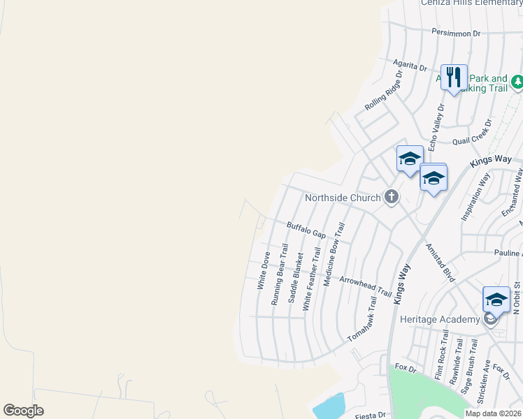 map of restaurants, bars, coffee shops, grocery stores, and more near 1005 Buffalo Gap in Del Rio