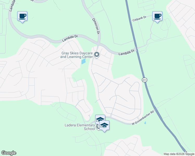 map of restaurants, bars, coffee shops, grocery stores, and more near 14923 Costa Leon in San Antonio