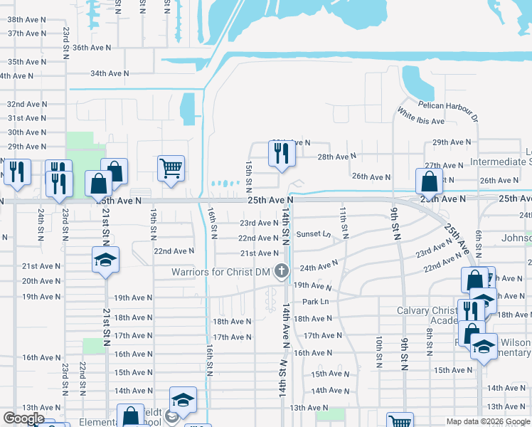 map of restaurants, bars, coffee shops, grocery stores, and more near 1420 23rd Avenue North in Texas City