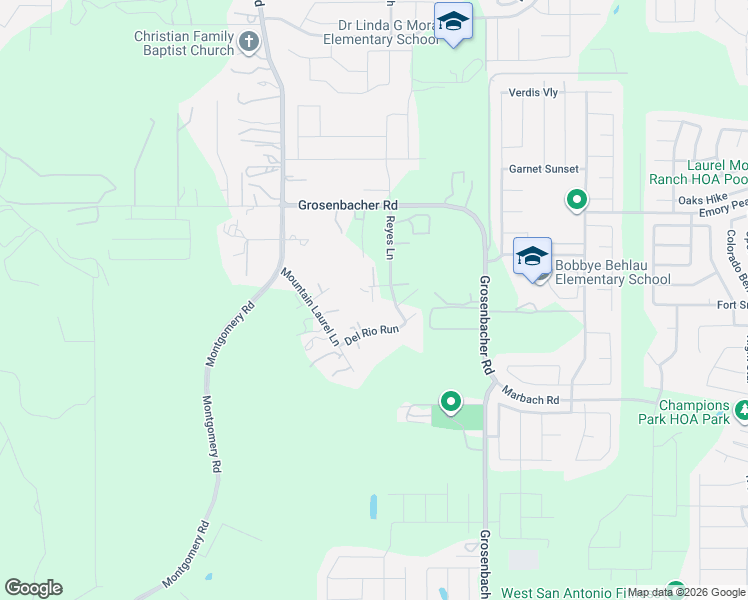 map of restaurants, bars, coffee shops, grocery stores, and more near 12006 Bobbi Way in San Antonio