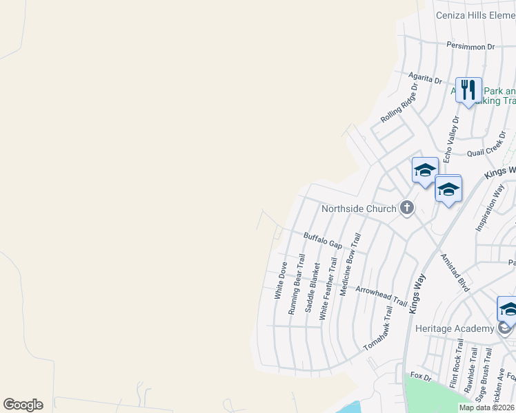 map of restaurants, bars, coffee shops, grocery stores, and more near 1005 Buffalo Gap in Del Rio