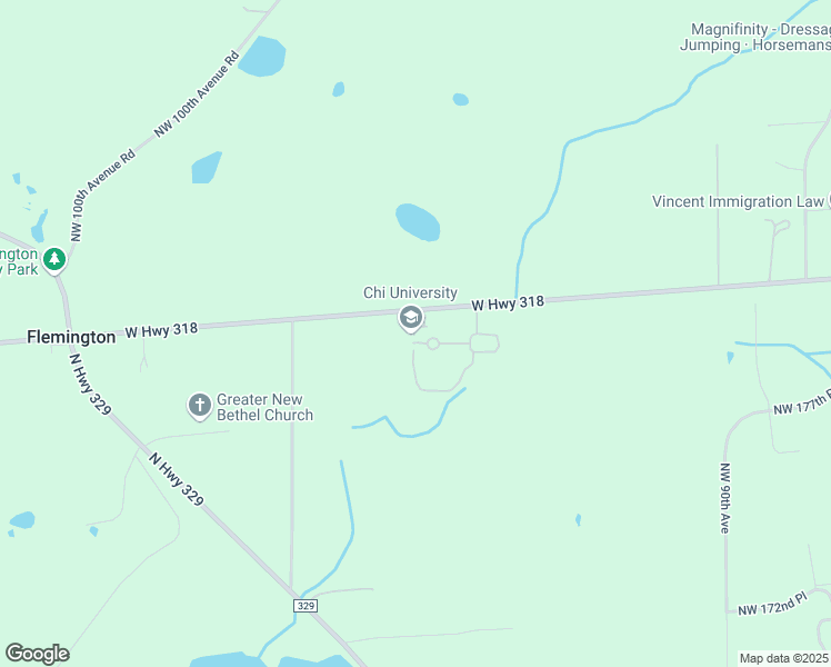 map of restaurants, bars, coffee shops, grocery stores, and more near 9700 West Highway 318 in Reddick