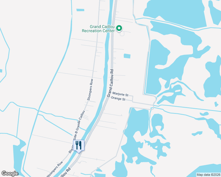 map of restaurants, bars, coffee shops, grocery stores, and more near 6974 Grand Caillou Road in Dulac