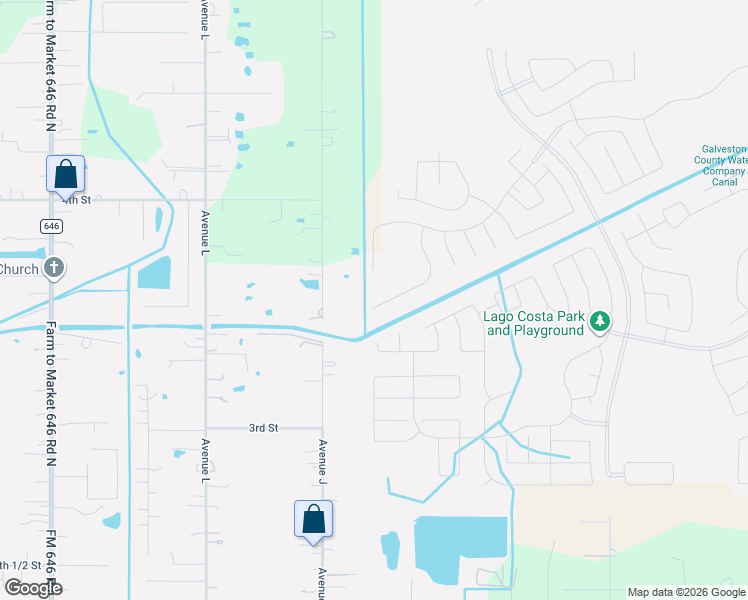 map of restaurants, bars, coffee shops, grocery stores, and more near 2331 Avenue J in Santa Fe