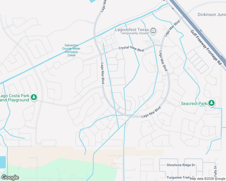 map of restaurants, bars, coffee shops, grocery stores, and more near 13101 Oleander Bay Lane in La Marque
