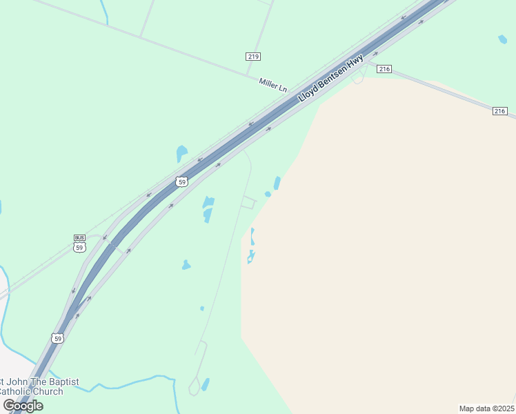 map of restaurants, bars, coffee shops, grocery stores, and more near Mesquite Hills Road in East Bernard