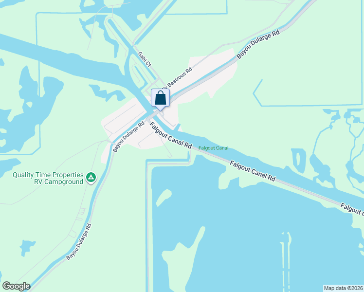 map of restaurants, bars, coffee shops, grocery stores, and more near 1040 Falgout Canal Road in Terrebonne Parish