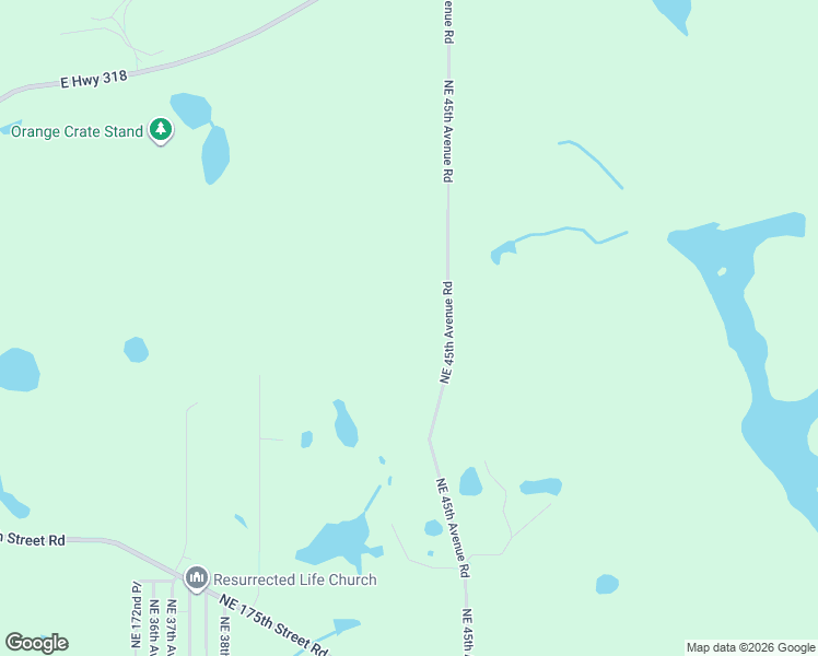 map of restaurants, bars, coffee shops, grocery stores, and more near 17840 Northeast 45th Avenue Road in Citra