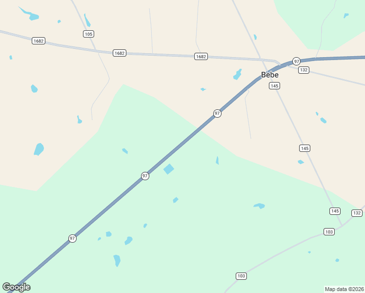 map of restaurants, bars, coffee shops, grocery stores, and more near 8871 Texas 97 in Bebe