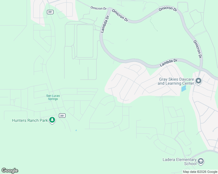 map of restaurants, bars, coffee shops, grocery stores, and more near 2107 Rhesus View in San Antonio