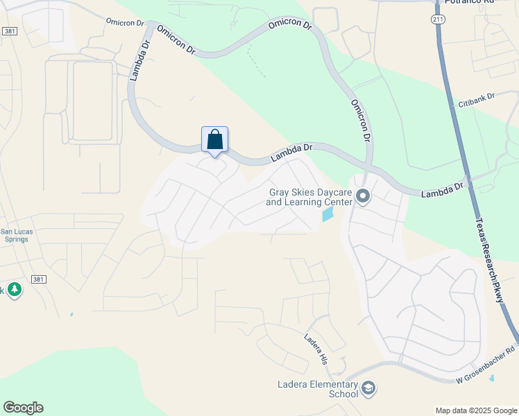 map of restaurants, bars, coffee shops, grocery stores, and more near 15136 Orpheus Way in San Antonio