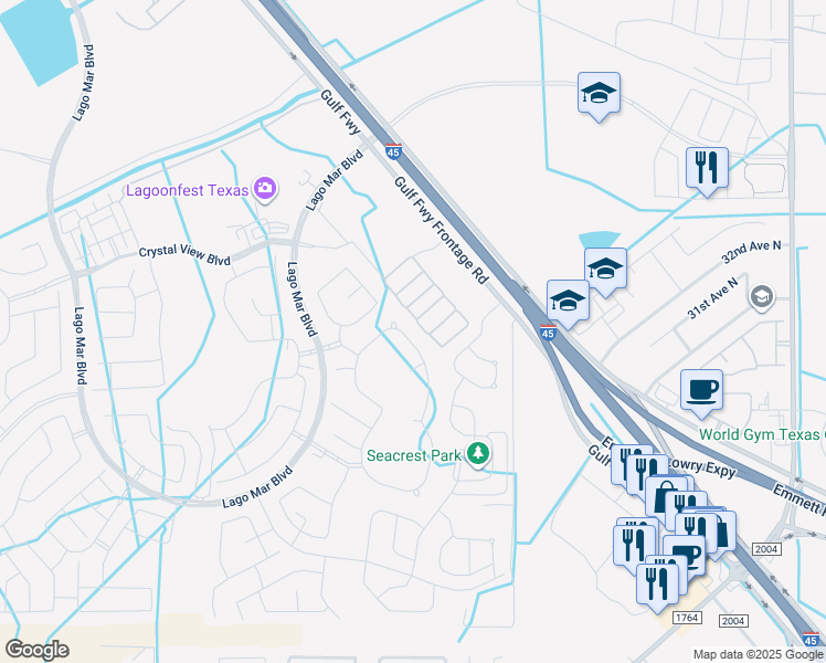 map of restaurants, bars, coffee shops, grocery stores, and more near 2930 Bernadino Drive in Santa Fe