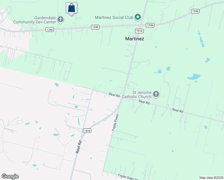 map of restaurants, bars, coffee shops, grocery stores, and more near 7667 Real Road in San Antonio