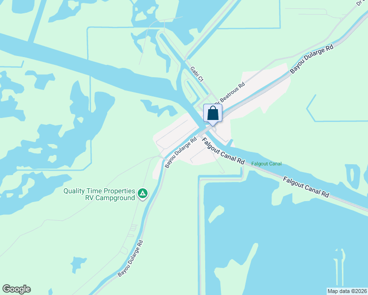 map of restaurants, bars, coffee shops, grocery stores, and more near 1925 Bayou Dularge Road in Terrebonne Parish