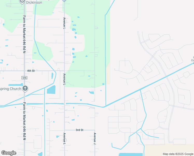 map of restaurants, bars, coffee shops, grocery stores, and more near 2315 Avenue J in Santa Fe
