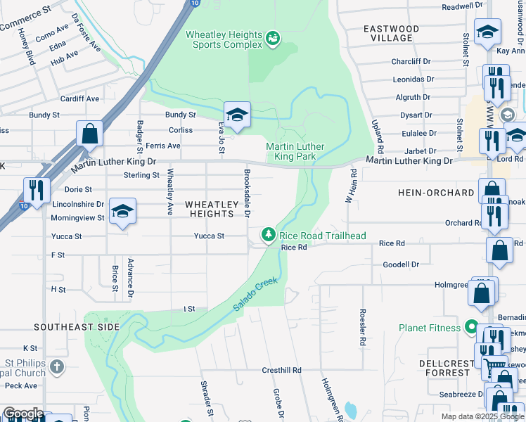 map of restaurants, bars, coffee shops, grocery stores, and more near 818 Morningview Drive in San Antonio