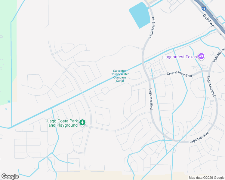 map of restaurants, bars, coffee shops, grocery stores, and more near Village Azalea Drive in Texas City