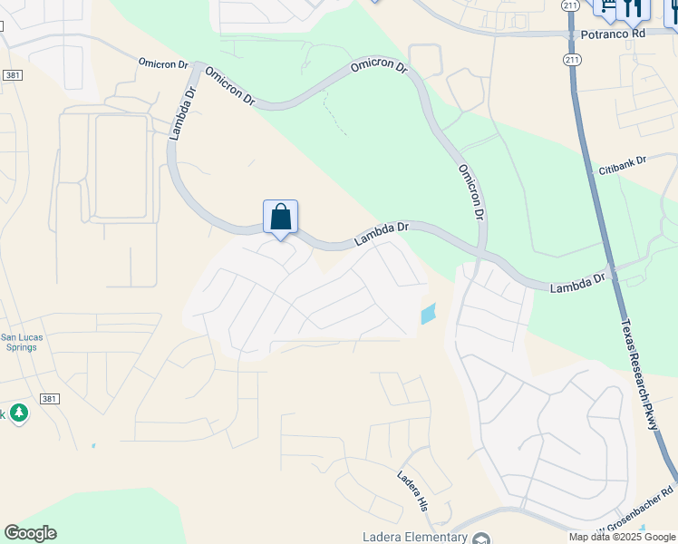 map of restaurants, bars, coffee shops, grocery stores, and more near 15023 Sirius Circle in San Antonio