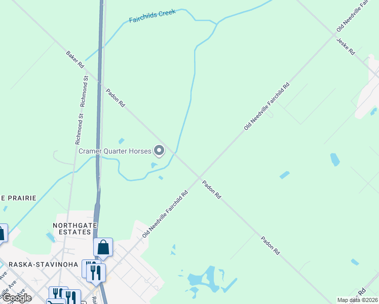 map of restaurants, bars, coffee shops, grocery stores, and more near in Needville