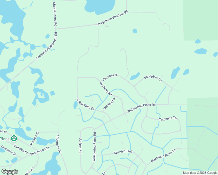 map of restaurants, bars, coffee shops, grocery stores, and more near 120 Bayberry Road in Georgetown