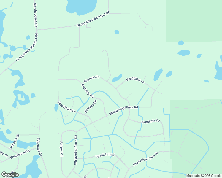 map of restaurants, bars, coffee shops, grocery stores, and more near 115 Plumosa Drive in Georgetown