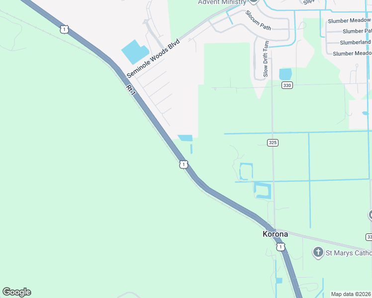 map of restaurants, bars, coffee shops, grocery stores, and more near 4830 U.S. 1 in Bunnell