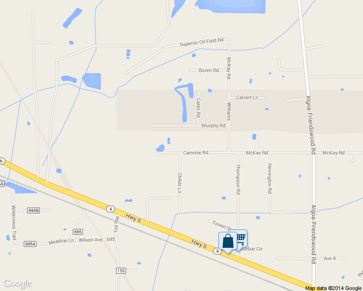 map of restaurants, bars, coffee shops, grocery stores, and more near 19032 Cammie Road in Alvin