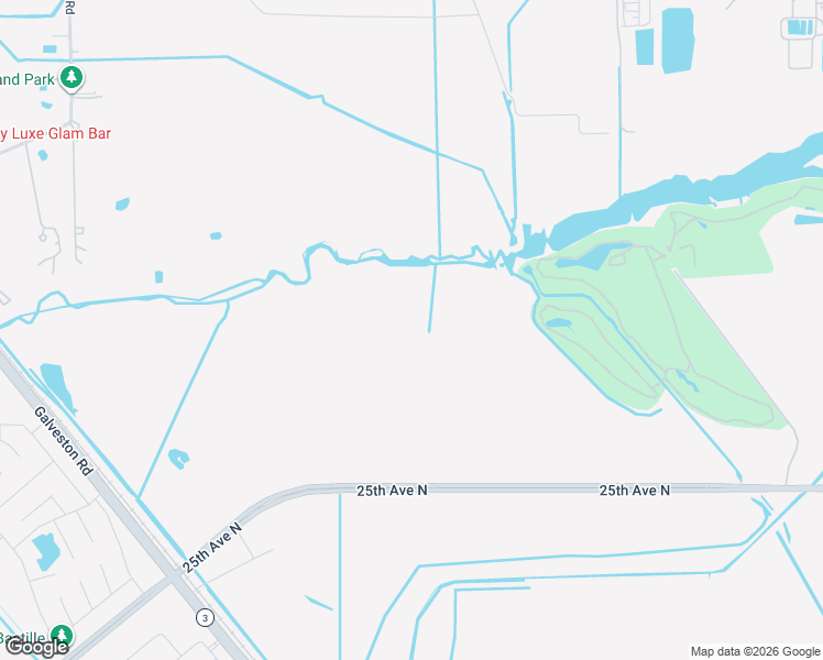 map of restaurants, bars, coffee shops, grocery stores, and more near 25th Avenue North in Texas City