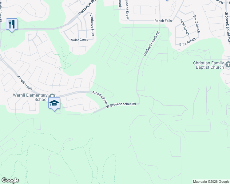 map of restaurants, bars, coffee shops, grocery stores, and more near Unnamed Road in San Antonio