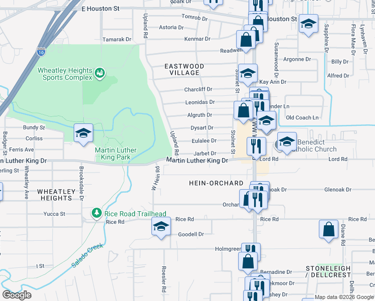 map of restaurants, bars, coffee shops, grocery stores, and more near in San Antonio