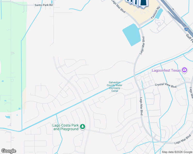 map of restaurants, bars, coffee shops, grocery stores, and more near 5287 Santo Park Road in Dickinson