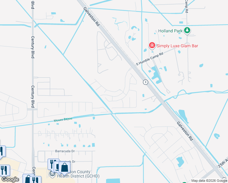 map of restaurants, bars, coffee shops, grocery stores, and more near in Texas City