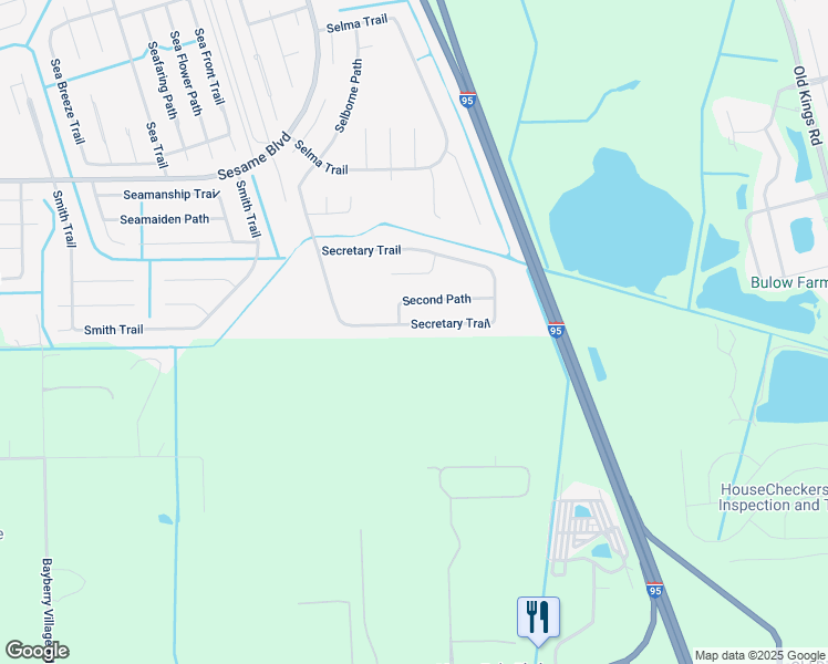 map of restaurants, bars, coffee shops, grocery stores, and more near 66 Secretary Trail in Palm Coast