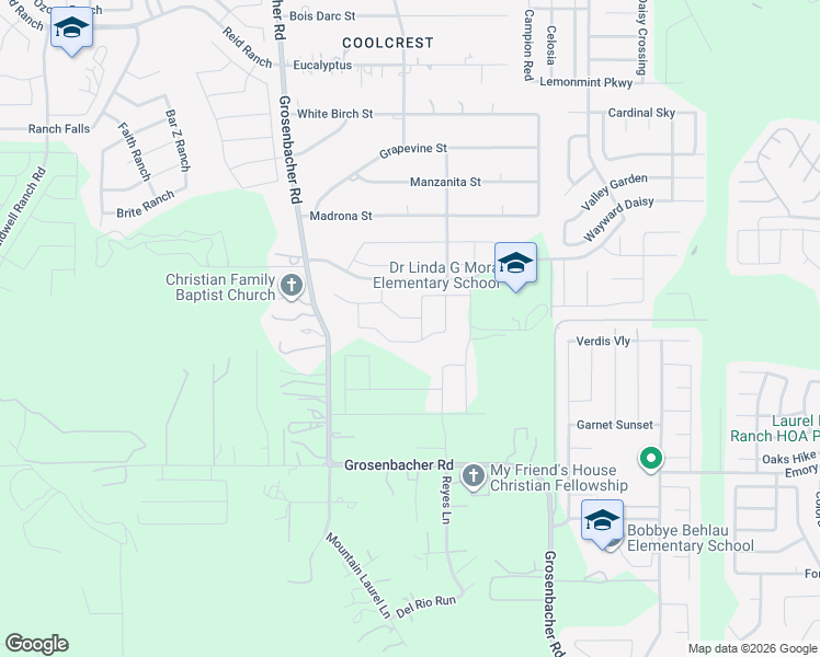 map of restaurants, bars, coffee shops, grocery stores, and more near 12010 Old Onyx in San Antonio