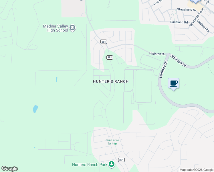 map of restaurants, bars, coffee shops, grocery stores, and more near 15770 FM 1957 in San Antonio