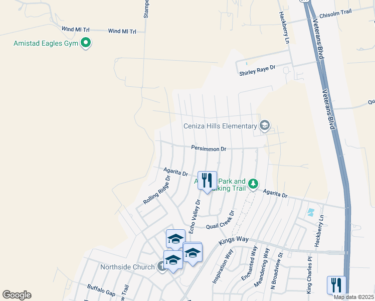 map of restaurants, bars, coffee shops, grocery stores, and more near 309 Mountain View Dr in Del Rio