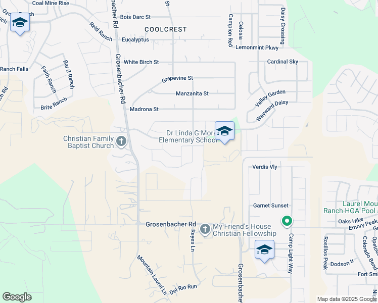 map of restaurants, bars, coffee shops, grocery stores, and more near 1512 Mossy Jasper in San Antonio