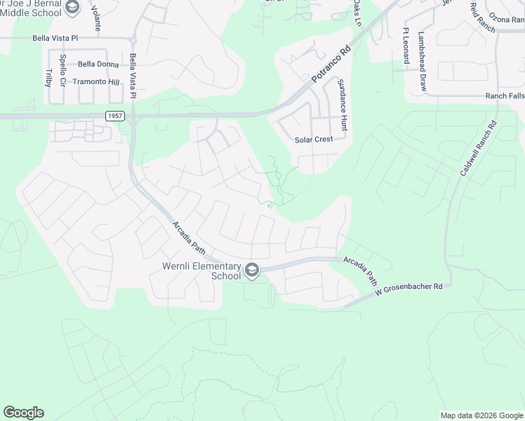 map of restaurants, bars, coffee shops, grocery stores, and more near 13518 Misty View in San Antonio