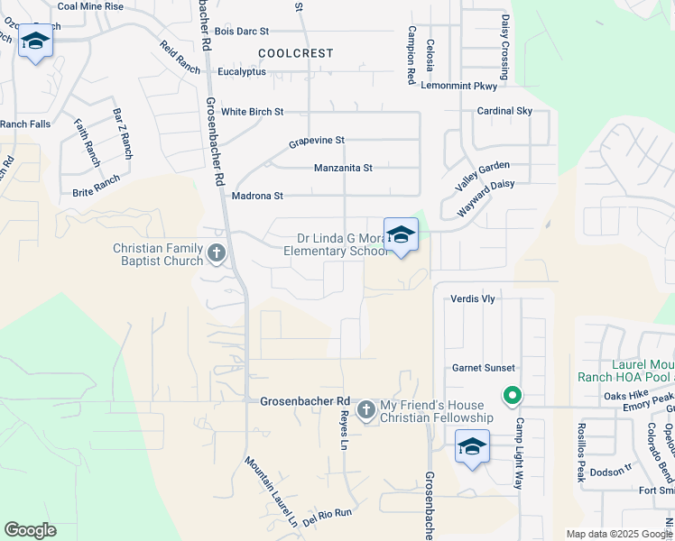 map of restaurants, bars, coffee shops, grocery stores, and more near 1512 Mossy Jasper in San Antonio
